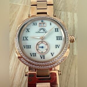 Porsamo Bleu ladies South Sea Swarovski Crystal Accented Swiss Quartz Watch